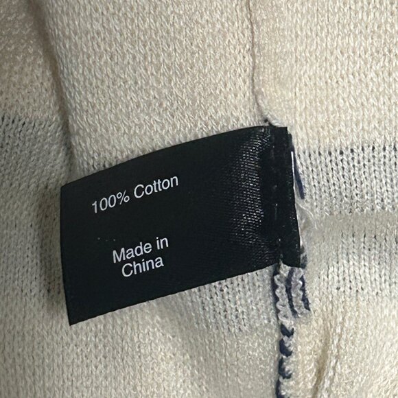 Lane Bryant Sweater Cream & Navy Women's 14/16 NEW with Tags  Cold Shoulder - Picture 10 of 15